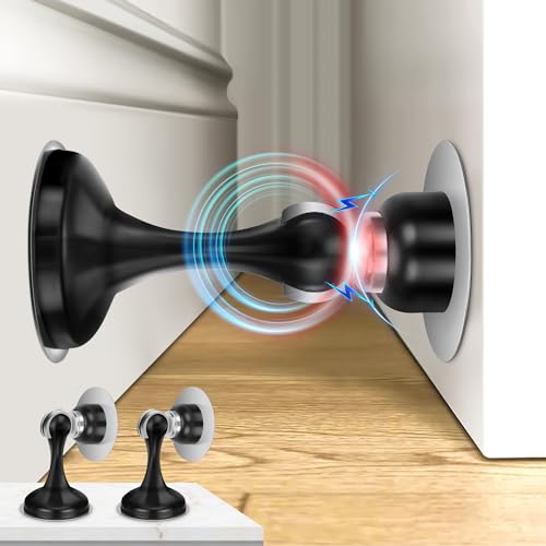 luxury Crosize Magnetic Door Stoppers 2 Pack, Stainless Steel Door Kit