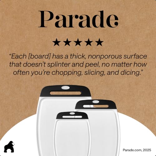 Classic GORILLA GRIP BPA-Free Reversible Kitchen Cutting Board Collection