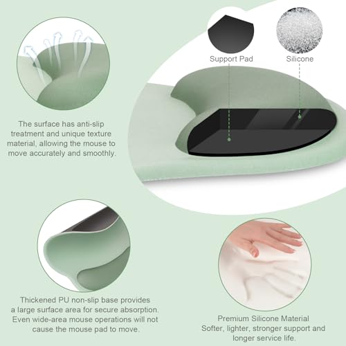 luxury MOSISO Wrist Rest Support for Mouse Pad&Keyboard Set,